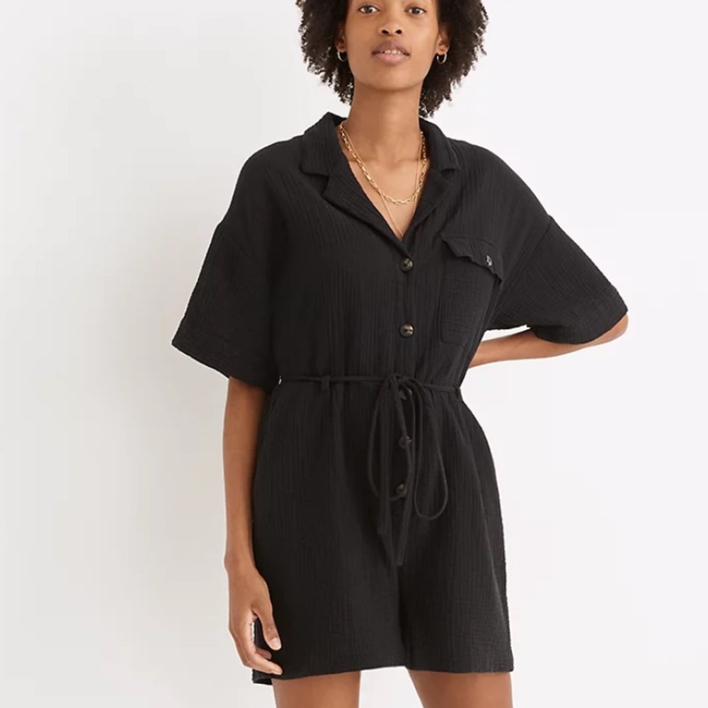 FINAL PRICE Madewell lightspun belted safari romper